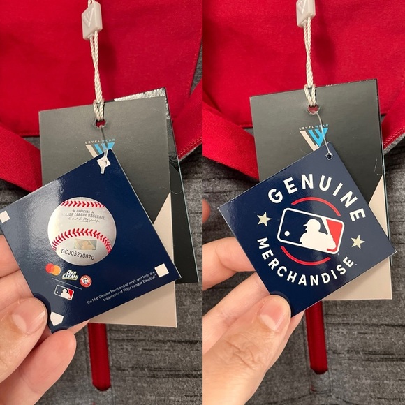 NWT Baseball Genuine Merchandise M Heather Grey / Crimson - Picture 5 of 13
